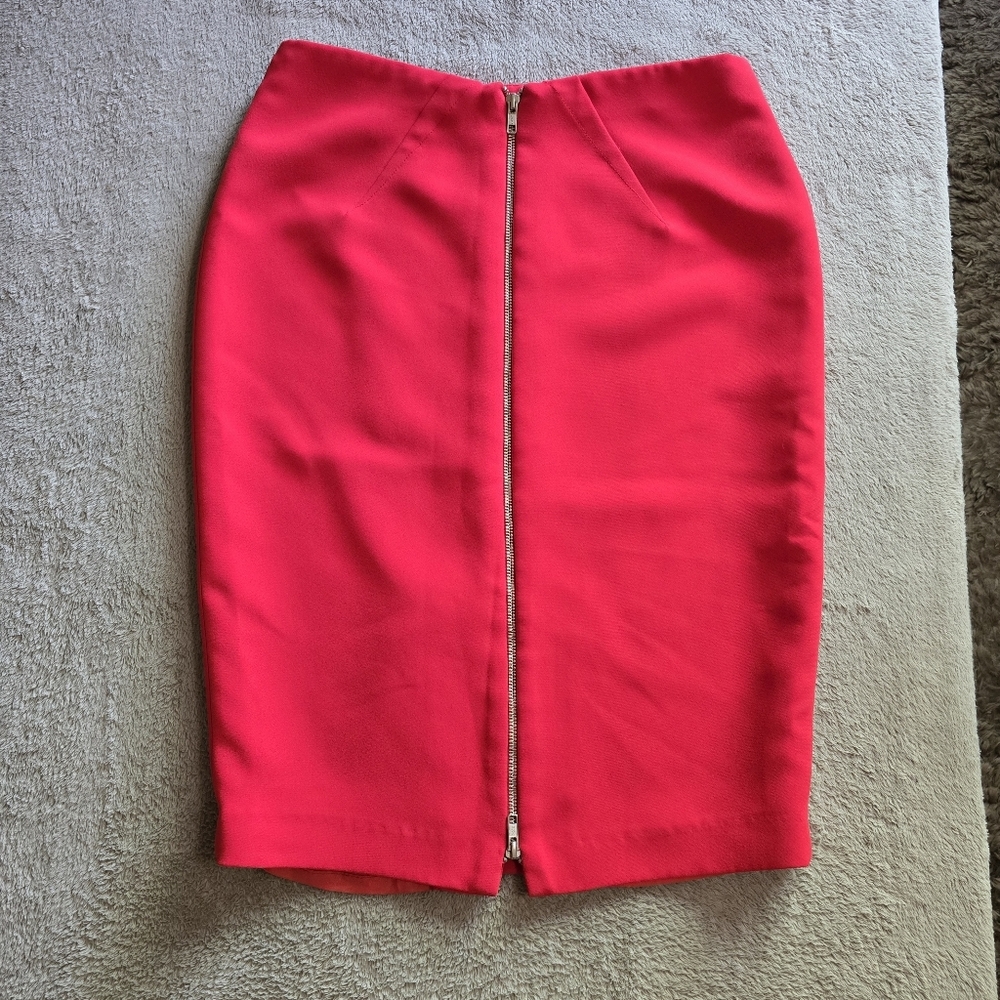Sandra Angelozzi red pencil skirt size 38 - Picture 4 of 10